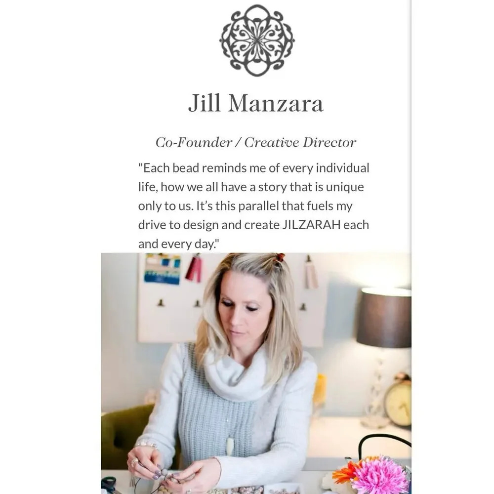 JILZARAH Handmade Clay Tile Bracelet, Black and White Funky Retro Abstract Style - Picture 7 of 11